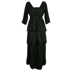 Pierre Cardin Haute Couture Long Silk Dress, Size 36FR