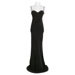 Franck Sorbier Haute Couture Long Silk Dress, Size 36FR