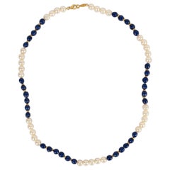Chanel Blue Pearl Necklace