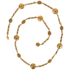 Chanel Gilded Metal Necklace