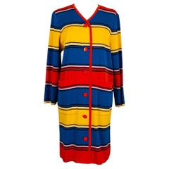 Yves Saint Laurent Multicolored Knitted Coat Dress