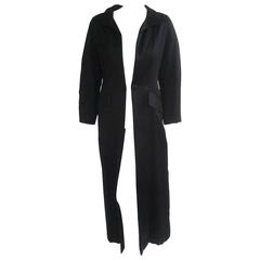 1970s Chloe Black Silk Puffer Tuxedo Coat