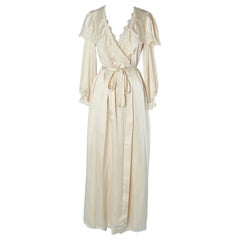 Ivory Robe and nightgown with lace Miss Dior Paris New-York 