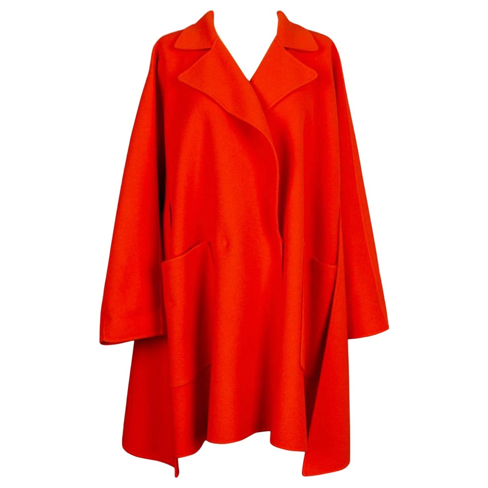 Christian Dior Orange Cashmere Coat Winter Collection, 2006 For Sale