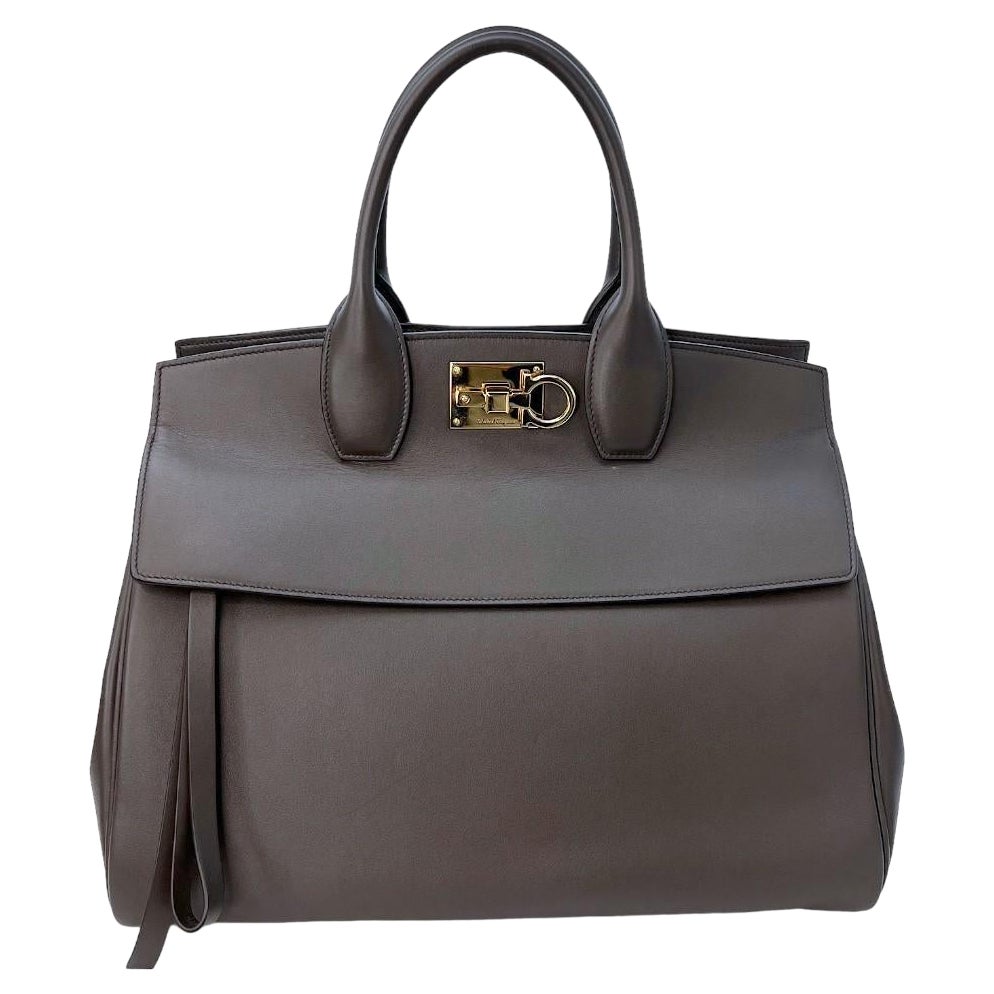 Salvatore Ferragamo Leather Studio Tote