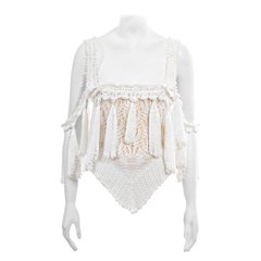 Used Vivienne Westwood 'Cafe Society' white knitted lace corset, ss 1994