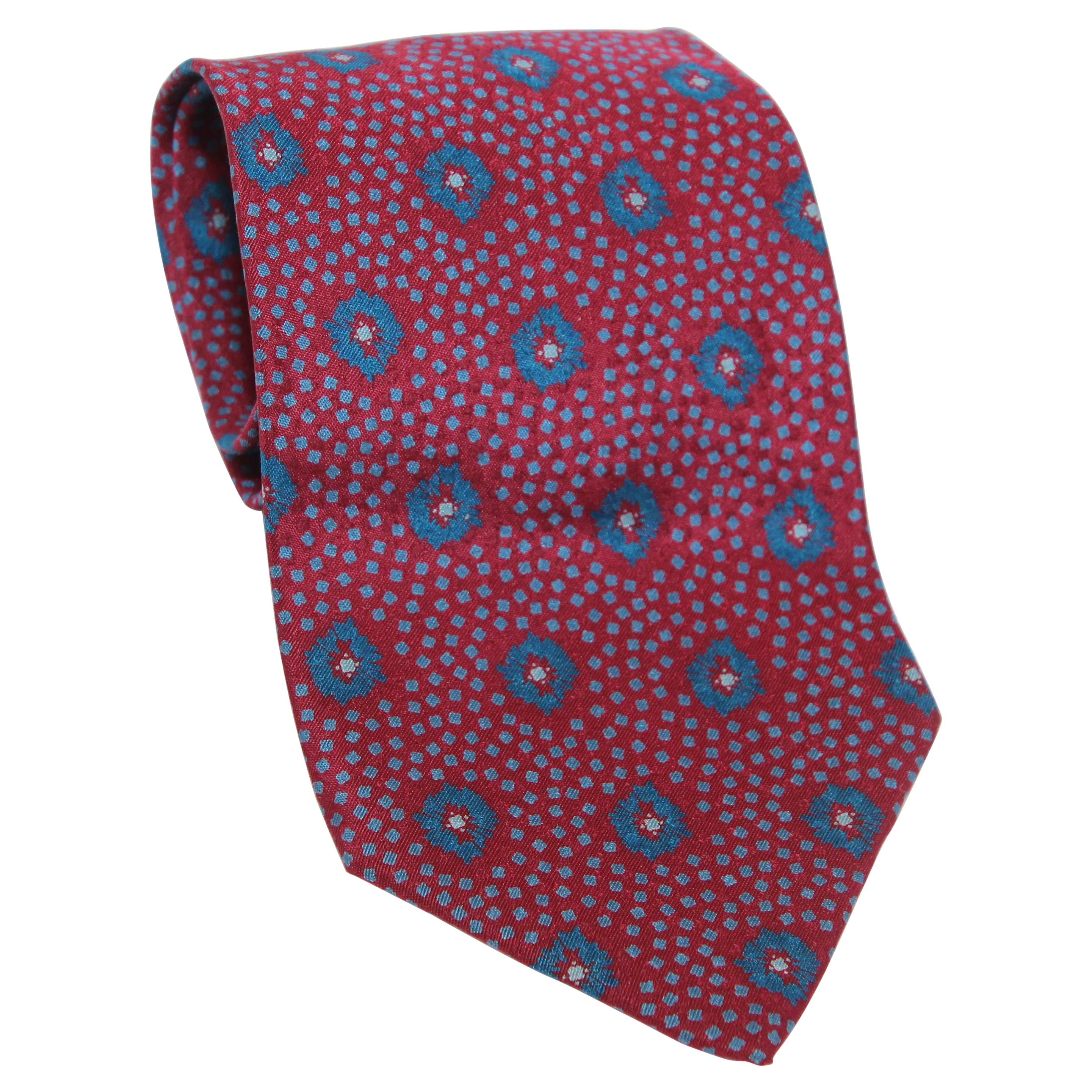 GIORGIO ARMANI Cravate en soie abstraite fabriquée en Italie en vente