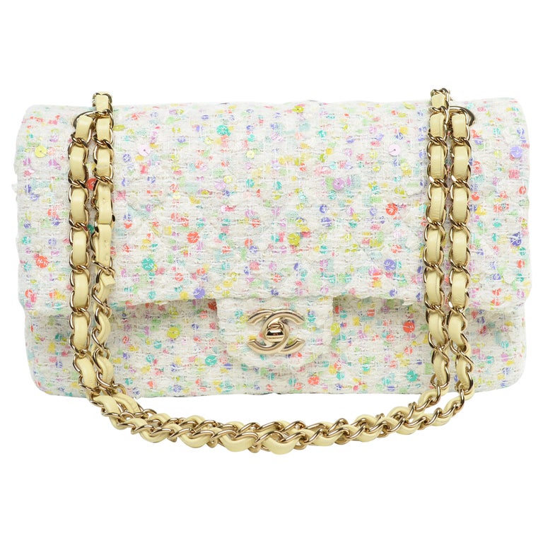 Chanel Tweed Flap - 164 For Sale on 1stDibs  chanel tweed mini flap, chanel  mini tweed, chanel tweed double flap bag