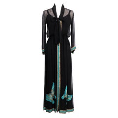 Jean Patou Haute Couture - Robe en mousseline de soie à motif papillon