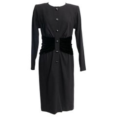 Yves Saint Laurent Haute Couture Black Dress