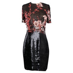Dior Haute Couture Dress in Embroidered Silk, Size 36FR