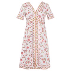 Pucci Cotton Flower Dress, Size 36FR