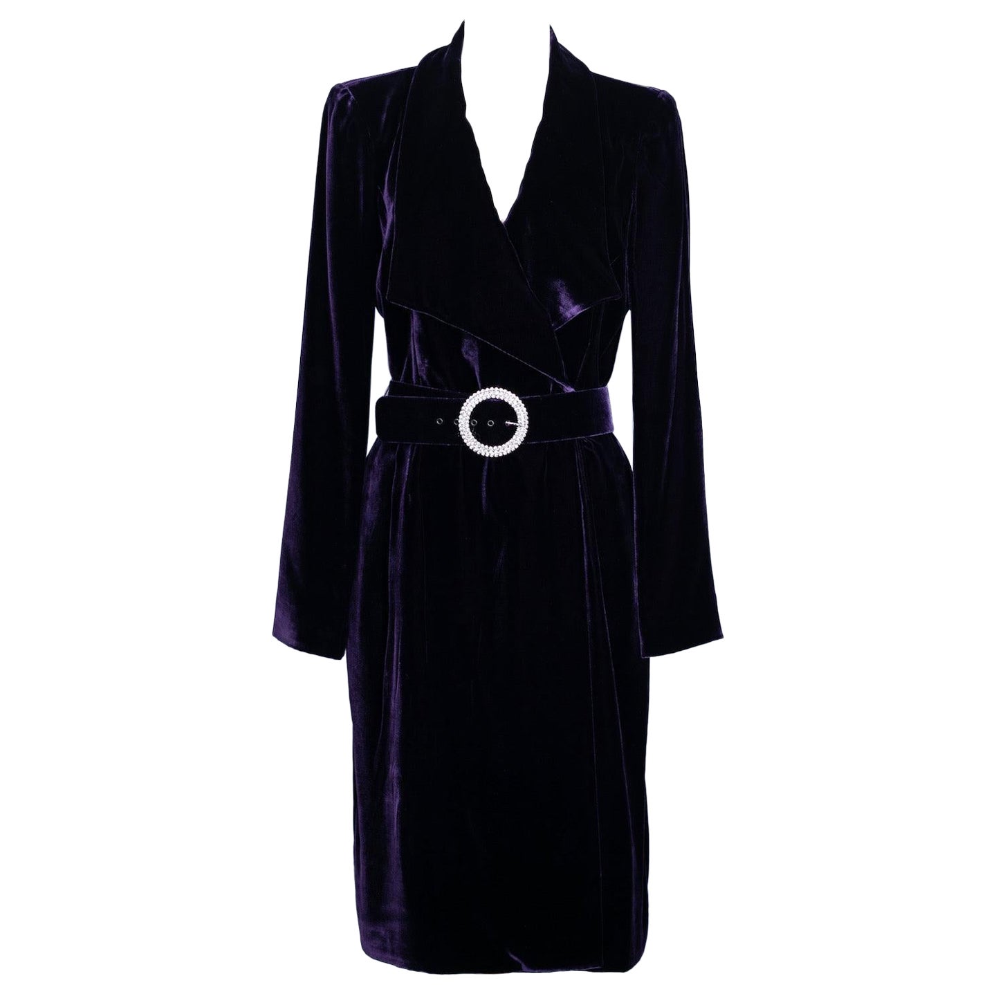 Loris Azzaro Purple Velvet Dress Collection, 2005 For Sale