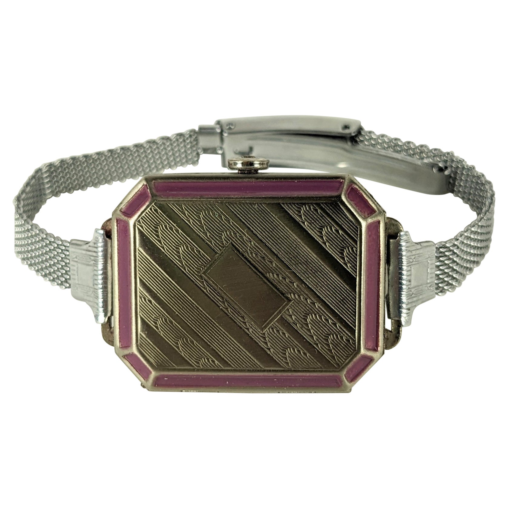 Art Deco Faux Watch Compact