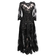 Baron Haute Couture Embroidered Lace Dress