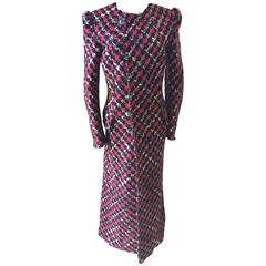 Junya Watanabe hundstooth tweed long coat L. 1