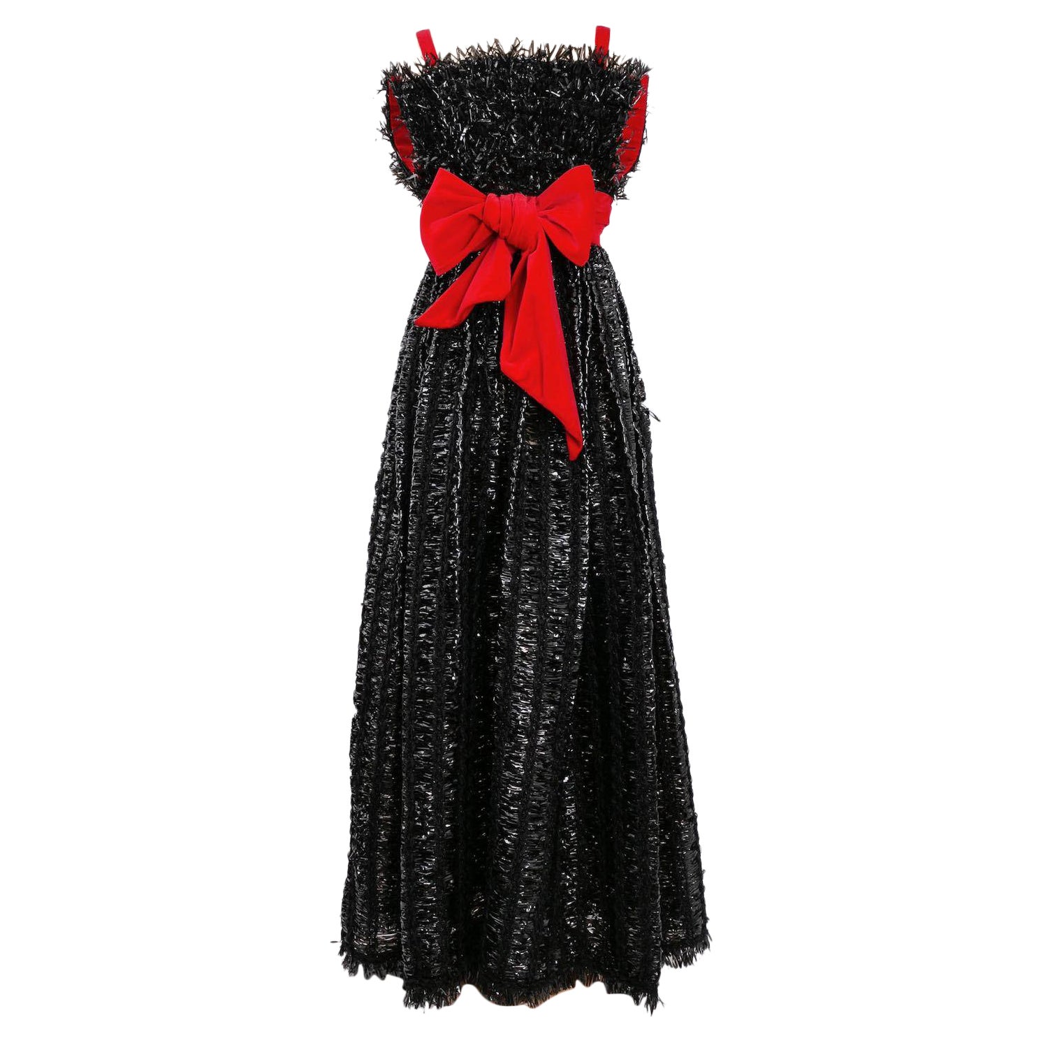 Paco Rabanne - Robe noire haute couture, collection automne 1988 en vente