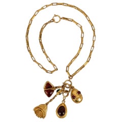 Chanel Byzantine Necklace in Gold Metal and Charms
