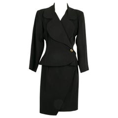 Yves Saint Laurent Black Skirt Suit