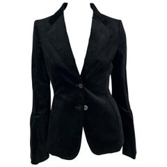 F/W 2004 Gucci by Tom Ford Black Velvet Blazer