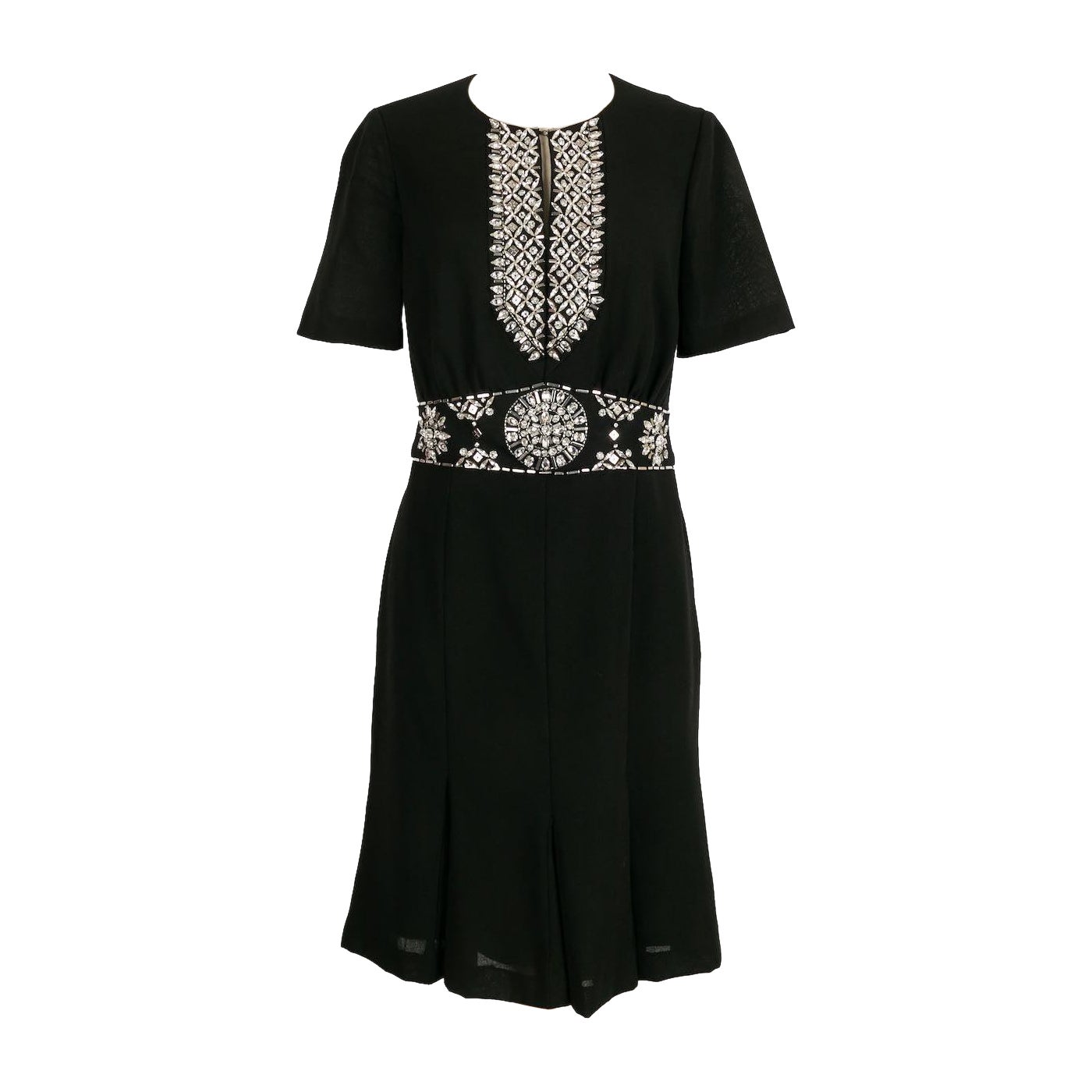 Azzaro Embroidered with Rhinestones Dress For Sale