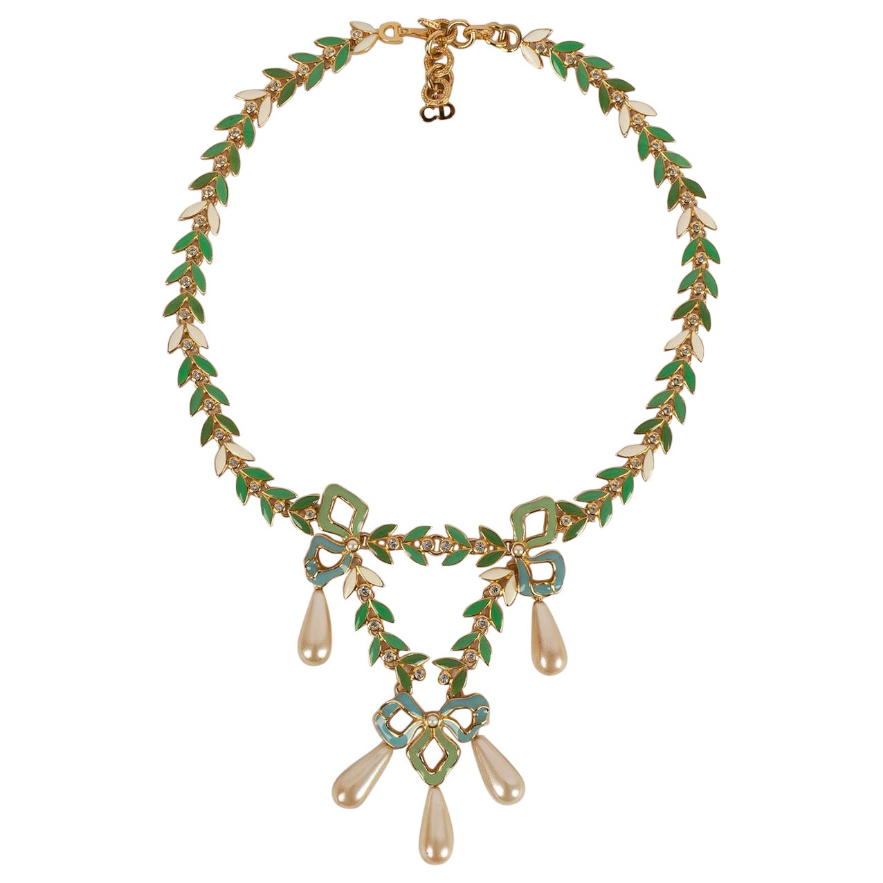 Christian Dior Golden Metal Necklace, 2001 For Sale