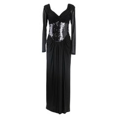 Azzaro Black Sequined Dress, Size 36FR