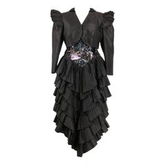 Loris Azzaro Asymmetrical Bustier Dress and its Bolero