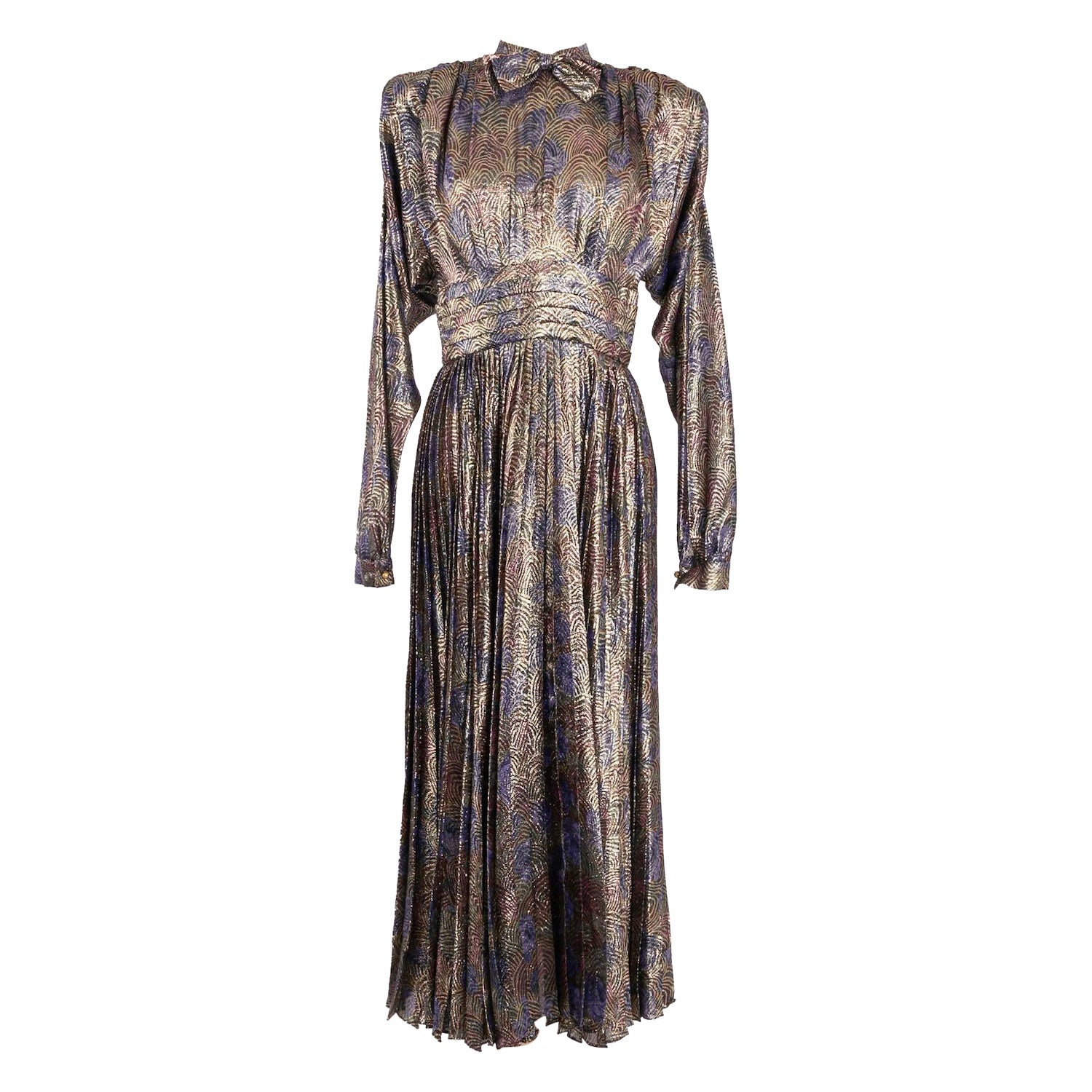 Nina Ricci Lamé-Kleid, Größe 36FR im Angebot