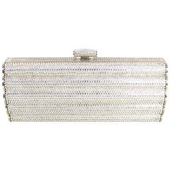 Judith Leiber Pave Crystal Miniaudiere Clutch Bag w/ Shoulder Chain 6