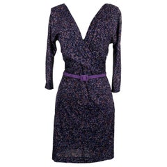 Christian Dior Purple Jersey Dress, Size 38FR