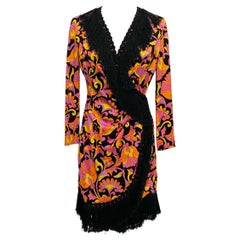 Vintage Lanvin Jersey Wrap Dress, Size 36FR