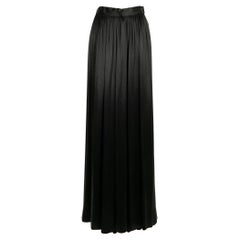 Yves Saint Laurent Black Satin Skirt