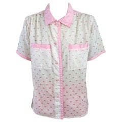 Vintage Courreges Pink Cloud Voided Blouse