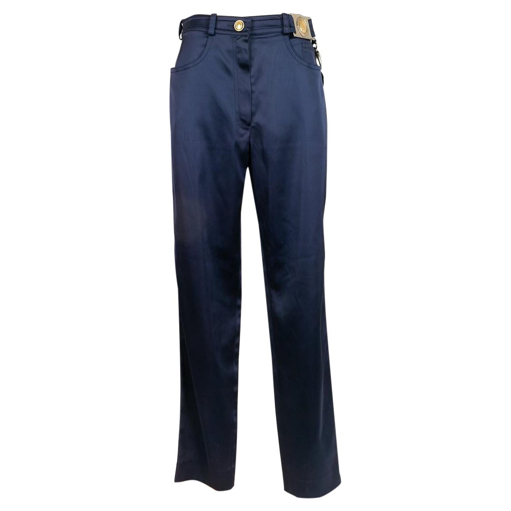 Dior Blue Pants, Size 38FR For Sale