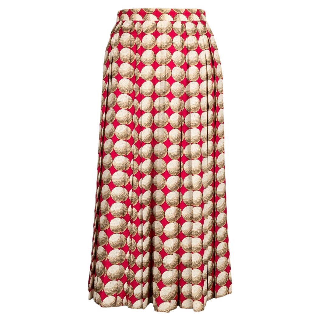 Pleated Skirt "golf balls" Hermès, 1966 For Sale