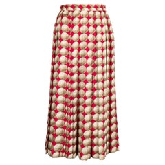 Retro Pleated Skirt "golf balls" Hermès, 1966