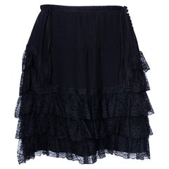 Christian Dior Short Silk Skirt, Size 36FR