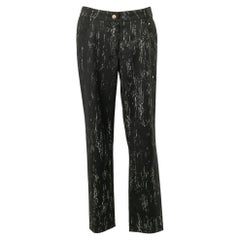 Chanel Black Wool Pants, Size 42FR