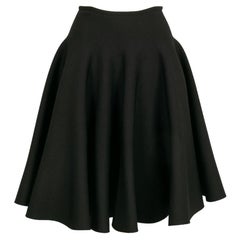Alaïa Black Wool Blend Skirt, Size 38FR