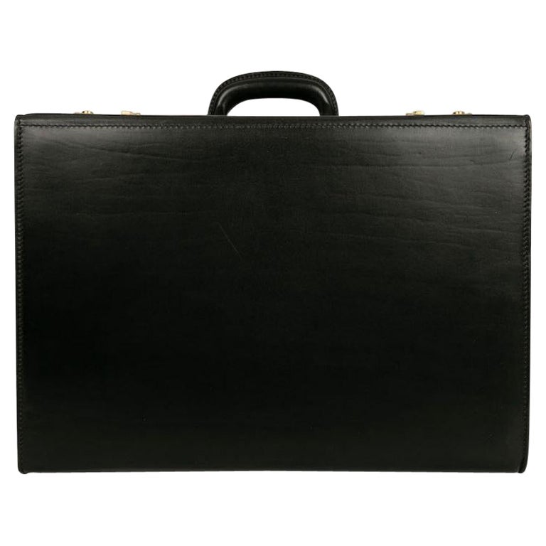 Goyard Black Leather Briefcase For Sale at 1stDibs