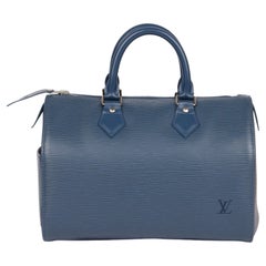 Louis Vuitton Blue Epi Leather Speedy 25