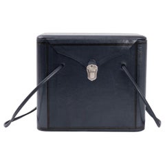 Chantal Thomass Blue Leather "Box" Bag, Fall 1986