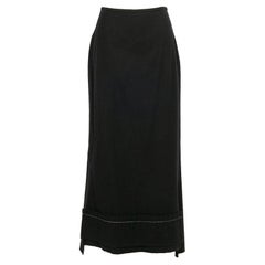 Yamamoto Long Black Wool Skirt