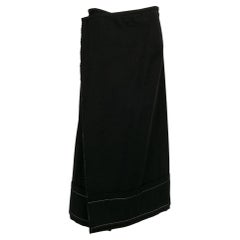 Yamamoto Black Wool Skirt, Size 38FR