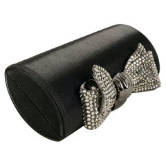 Rodo Black Satin Evening Bag