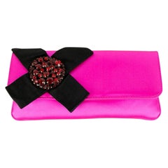 Christian Lacroix Pink Satin Clutch Bag