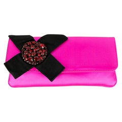 Christian Lacroix - Pochette en satin rose