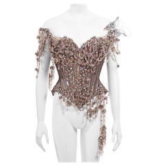 Christian Lacroix Haute Couture Crystal Adorned Mr. Pearl Corset, ss 1996