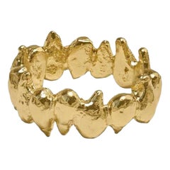 Starfruit Ring is handmade of 24ct gold-plated bronze